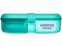 Sistema Lunch Trojkomorová krabička na desiatu s nádobou na jogurt 1,1 l, mätová