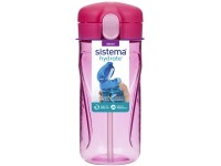 Sistema Hydrate Quick Flip Top Kulacs szívószállal 520 ml, rózsaszín