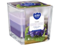 Üveg prizma 80x80 mm ~32h Violet háromszínű illatgyertya