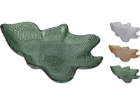 Üveg gyertya alátét 210x28x155mm fa alakú, mix szín
