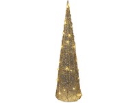 LED dekorációs fém 160x600mm kúp időzítővel, arany