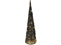 LED dekorácia kov 160x600mm kužeľ s časovačom, čierna