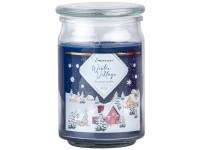 Emocio Winter Village – vonná sviečka v skle 93×142 mm so skleneným viečkom