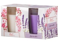Emocio vonná sviečka v skle Pink Flower & Lavender 2 ks v krabičke 52x65mm