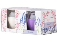 Emocio vonná sviečka v skle Pink Flower & Lavender 2 ks v krabičke 65x63mm