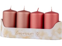 Emocio Henger 4 db 50x90mm fém matt bordó+bronz vegyesen, gyertyák