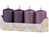 Emocio Henger 4 db 50x90mm fém matt sötétlila+világoslila vegyesen, gyertyák