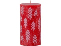 Bolsius Rustic felirattal Henger 68x130mm Delicated Red, gyertya