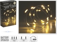LED reťaz vnútorná 20 ks, žltá, box