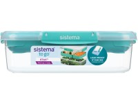 Sistema Dělený vodotěsný box na jídlo To Go STAX, 2,2 l, zelená