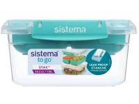 Sistema Dělený vodotěsný box na jídlo To Go STAX, 1,15 l, zelená