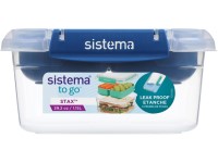 Sistema TO GO STAX Krabička na potraviny s oddelenými komorami, 1,15 l, modrá