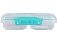Sistema TO GO Krabička na desiatu s 2 oddielmi 350 ml, zelená