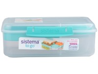 Sistema TO GO Trojkomorová krabička s nádobou na jogurt a 2 tácky 1,65 l, mäta