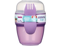 Sistema Svačinový box To Go Snack Capsule s vidličkou 515 ml, fialová