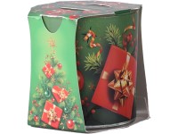 Üveg Verona 73x77 mm Christmas green tree, illatgyertya