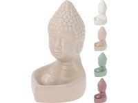 Dekorácia porcelánová mix farebná budha na vonné tyčinky 100x72x123mm