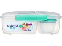 Sistema TO GO Trojkomorová krabička s kelímkom 2 l, zelená