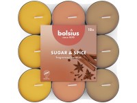 Bolsius Teamécses 18 db Sugar&spice basic háromszínű, illatgyertyák