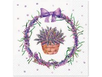 Szalvéta 20db, Lavender Basket 33x33 cm