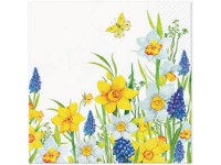 Szalvéta 20db, Spring Daffodils 33x33 cm
