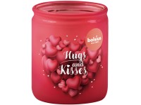 Bolsius Sklo Červené srdce s nápisom, Mango, vonná sviečka 68x80mm