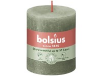 Bolsius gyertya henger Rustic Shine Fresh Olive zöld 68x80mm