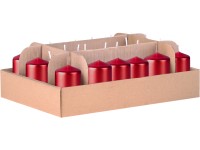 Henger 24 db 40x60 Metal piros gyertya