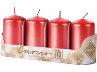 Emocio Henger 4db 50x90mm Metal piros gyertyák