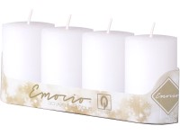Emocio Henger 4 db 50x100 mm Rusztikus fehér gyertyák
