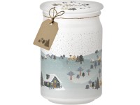 Emocio illatos gyertya üvegben Winter Wonderland 93×142 mm üvegtetővel