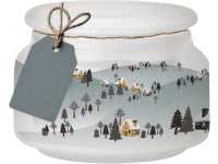 Emocio Illatos gyertya üvegben Winter Wonderland 100×79 mm üvegtetővel