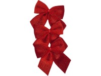 Mašle s glitrom 3ks 110 mm, červené