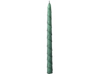 Kúpos 22x290mm zöld műanyag gyertya