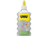 UHU Glitter Glue Silver Maxi- třpytkové lepidlo pro dekorace 185 g / 177 ml