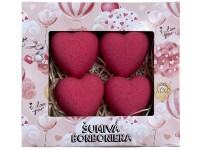 Darčeková súprava šumivá bonboniéra 4x30g - srdce