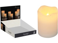 LED gyertya 50x65mm villogó időzítővel, krémszínű