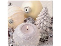 Szalvéta 20db Christmas white 33x33 cm