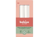 Bolsius Domáce 8ks 20x170 Cloudy White sviečky, biela