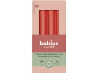 Bolsius Domáce 8ks 20x170 Delicate Red sviečky, červená
