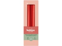 Bolsius Kónická 8ks 24x245 Delicate Red sviečky, červená