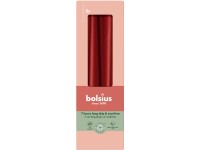 Bolsius Kónická 8ks 24x245 Velvet Red sviečky, bordó