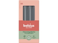 Bolsius Domáce 8ks 20x170 Stormy Grey sviečky, šedá