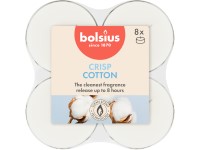 Bolsius Teamécses Maxi 8db True Scents Fresh Cotton