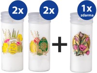 Madona temetői mécsesbetét 165g, tavaszi mintás ~2,5 nap, fehér, 4+1 ingyen